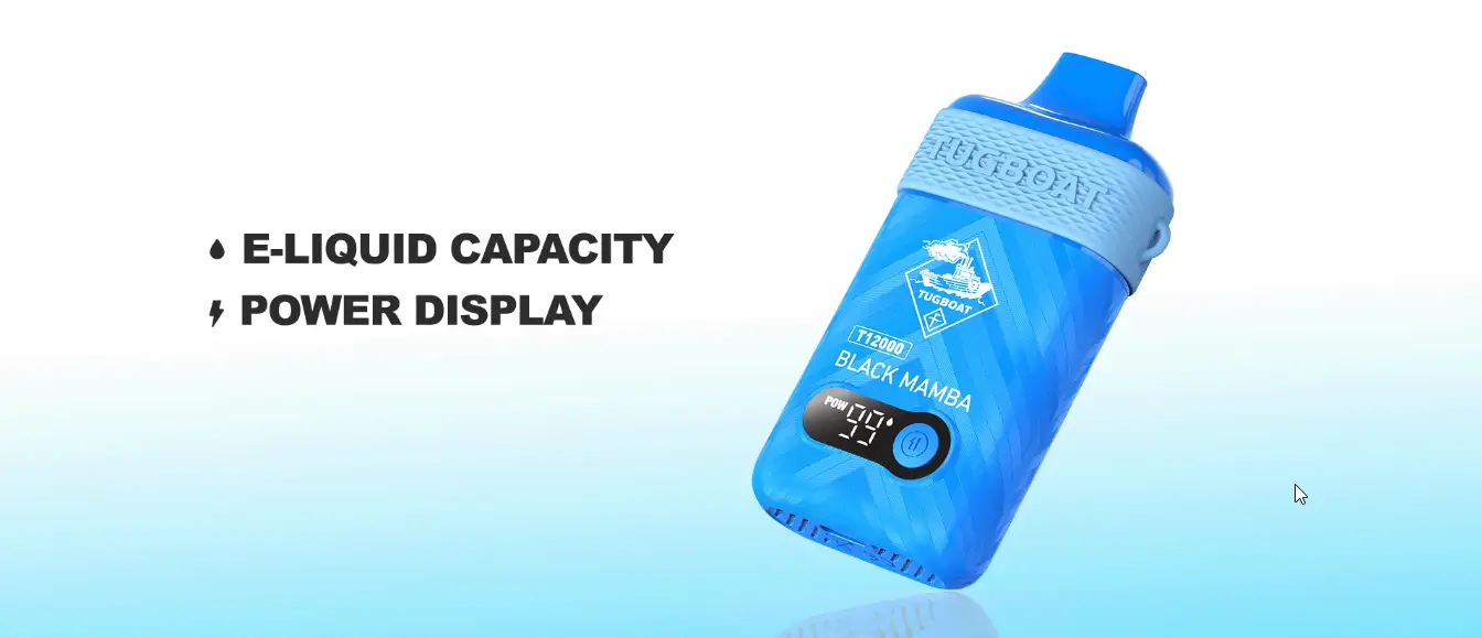Tugboat T12000 Disposable Vape 50mg Display screen