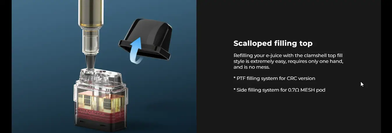 VAPORESSO XROS POD SIDE FILL