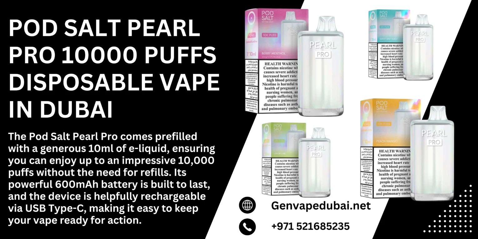 Buy Original Pod Salt Pearl Pro 10000 Puffs 20mg Disposable Vape In UAE
