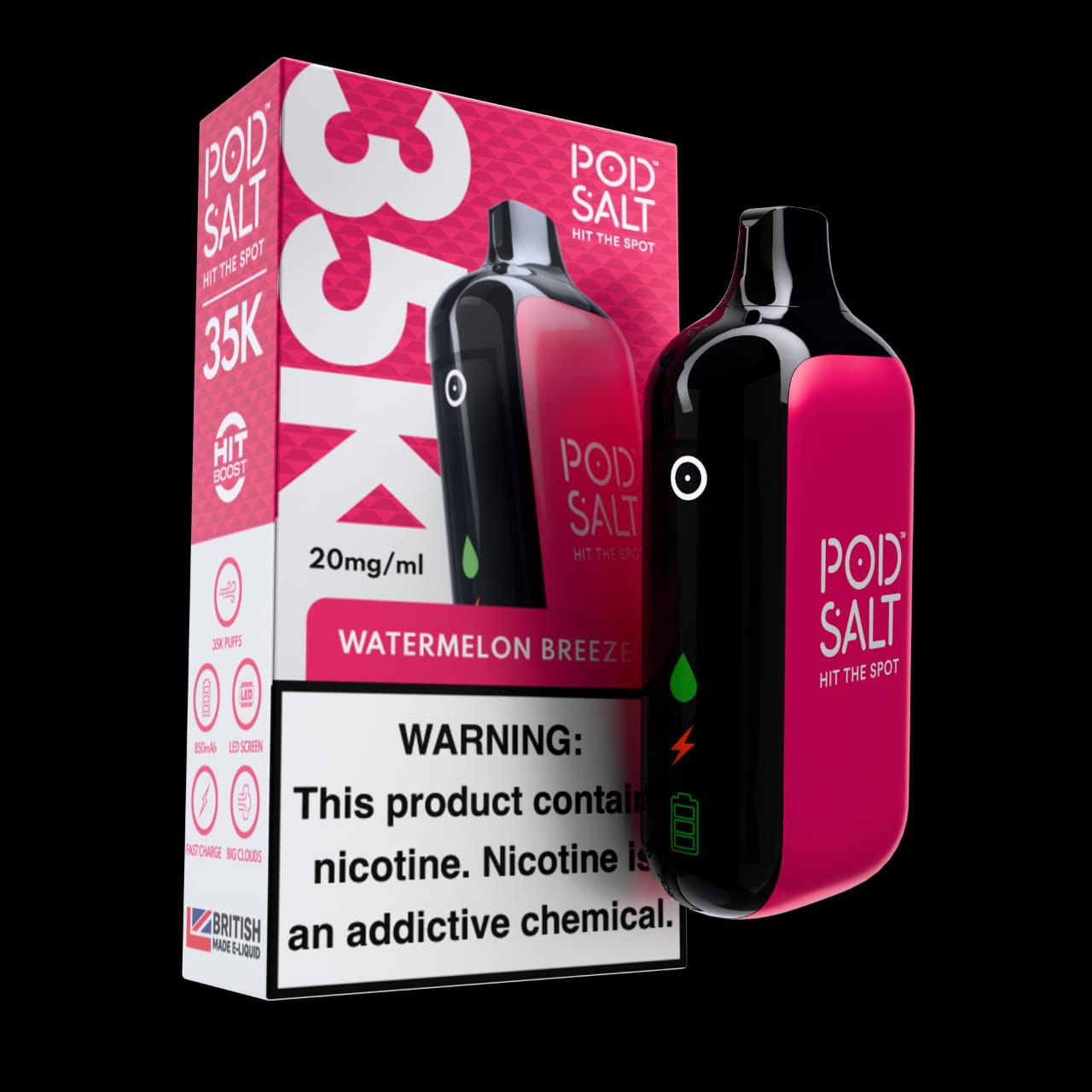 Pod Salt 35000 Puffs Disposable Vape Watermelon Breeze 20mg Gen Vape Dubai