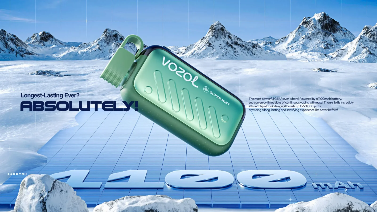 New Vozol Gear Ice & Sweet 50000 Puffs Disposable Vape 50MG Picture Gen Vape Dubai
